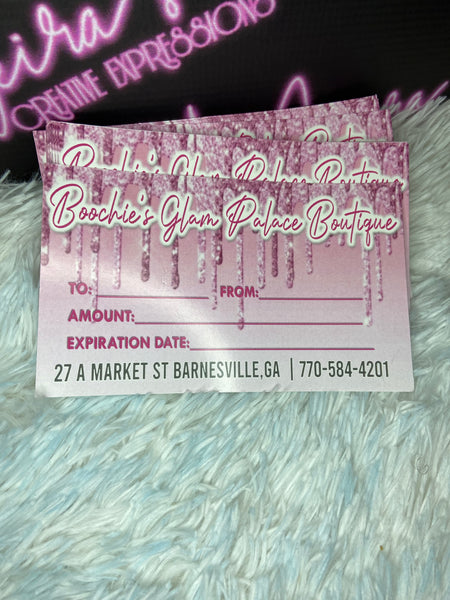 Custom Gift Certificates